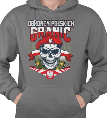 BLUZA Z KAPTUREM PATRIOTYCZNI OBROŃCA POLSKICH GRANIC